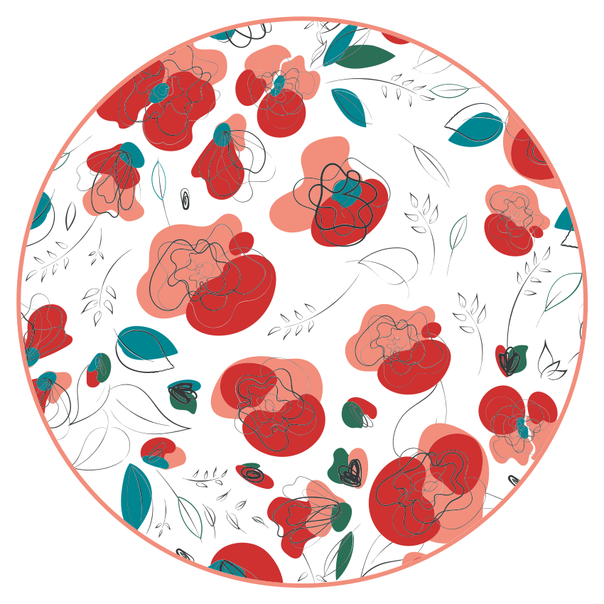 Tapis vinyle plantes élément floral florissant - TenStickers