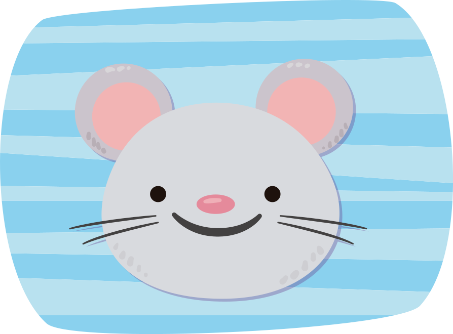 Tapis vinyle pour enfants joli visage de souris - TenStickers