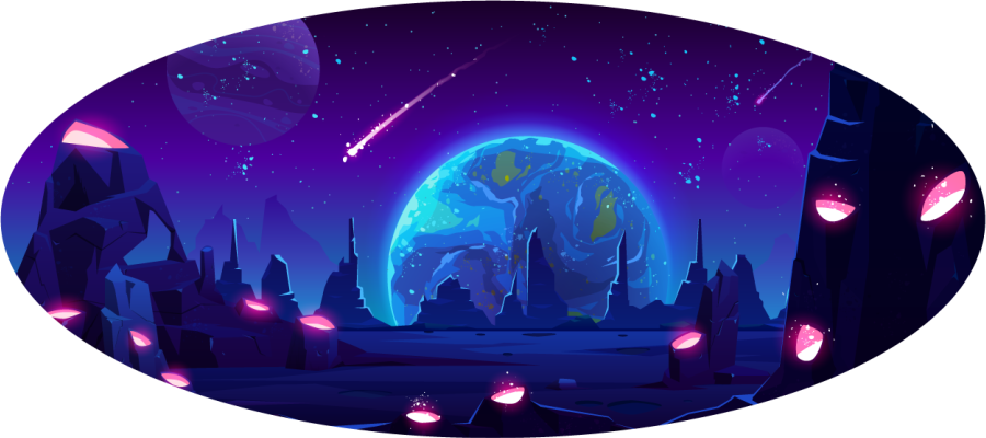 Tapis vinyle étoile aventure galactique - TenStickers