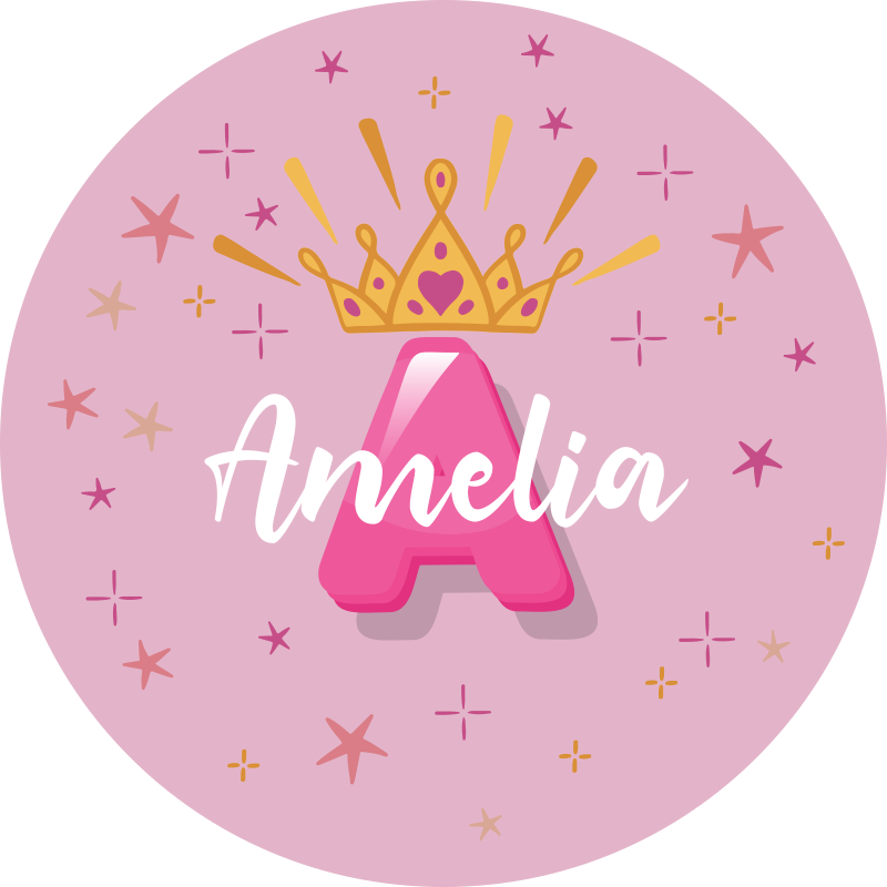 Tapis vinyle autres tapis prénom personnalisé de princesse - TenStickers