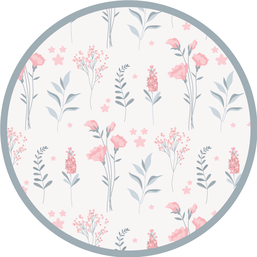 Tapis vinyle plantes motif élégant et fleuri - TenStickers