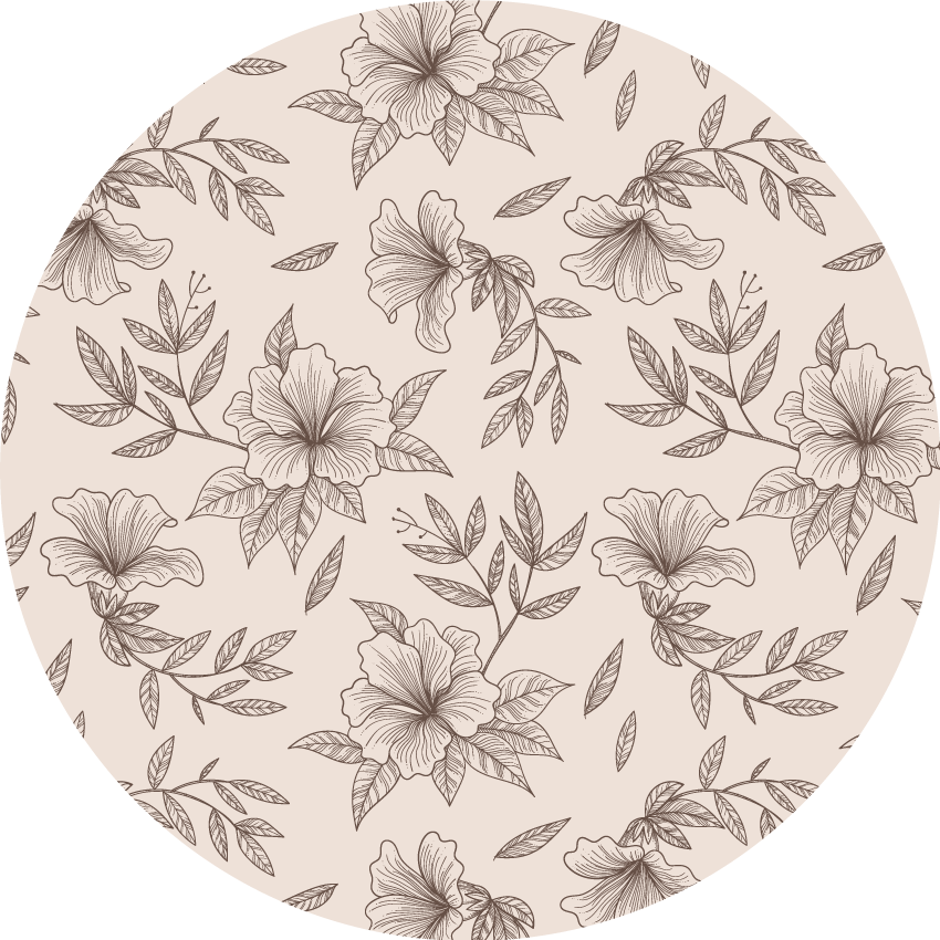 Tapis vinyle plantes concept de contour botanique - TenStickers