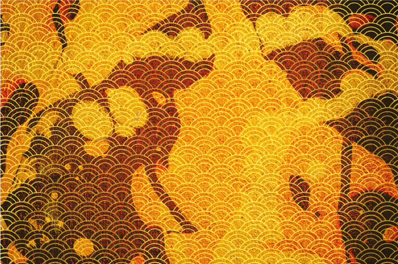 Tapis vinyle éthnique seigaiha japonais - TenStickers