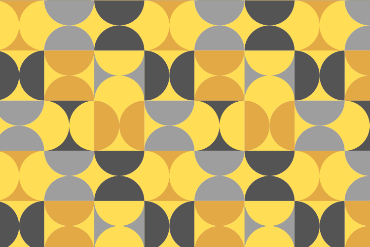 Tapis vinyle géométrique motif circulaire - TenStickers