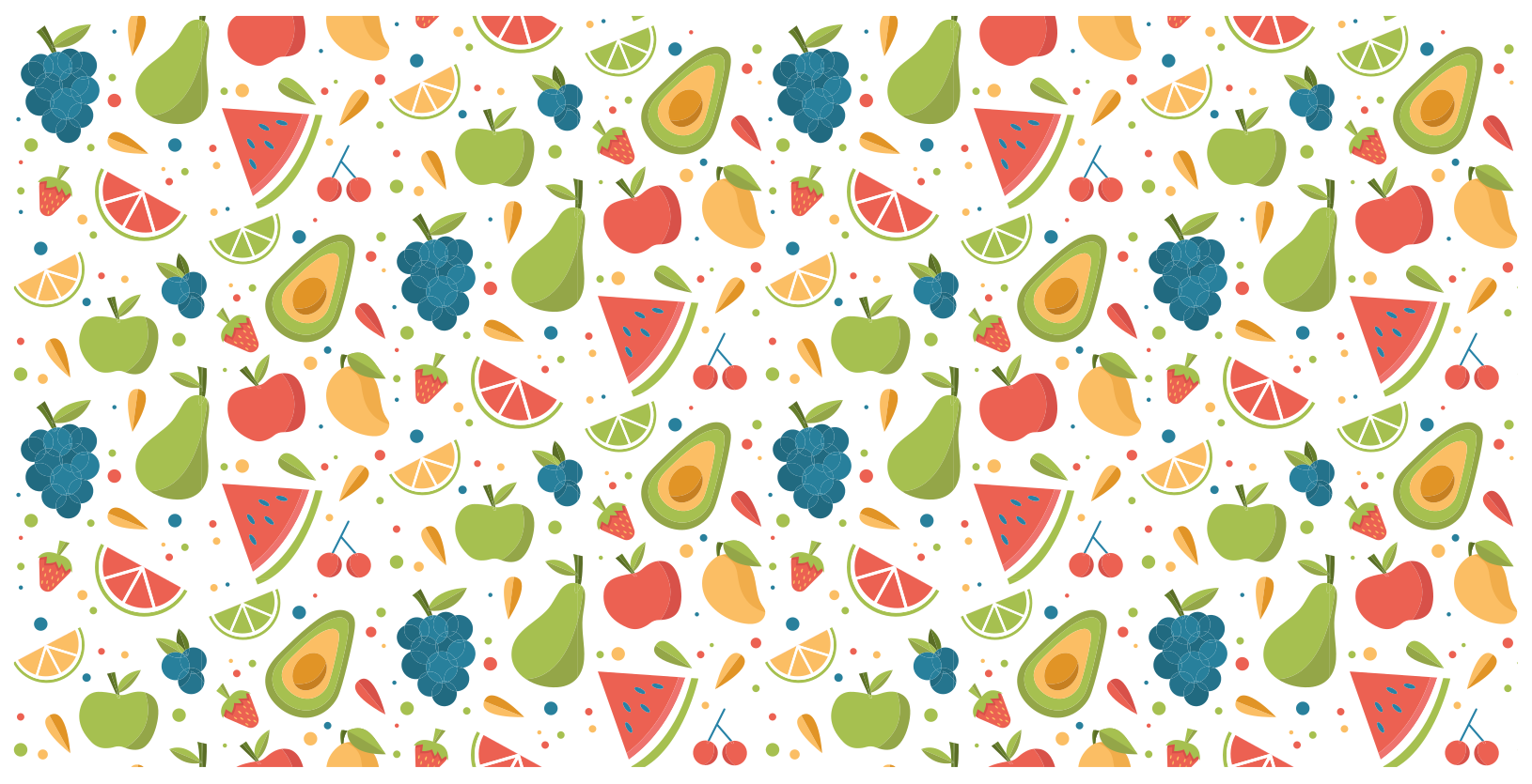Tapis vinyle cuisine motifs de fruits colorés - TenStickers
