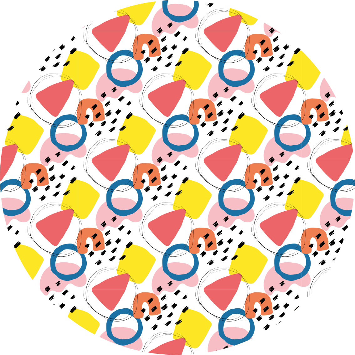 Tapis vinyle minimaliste arrangements de formes vibrantes - TenStickers