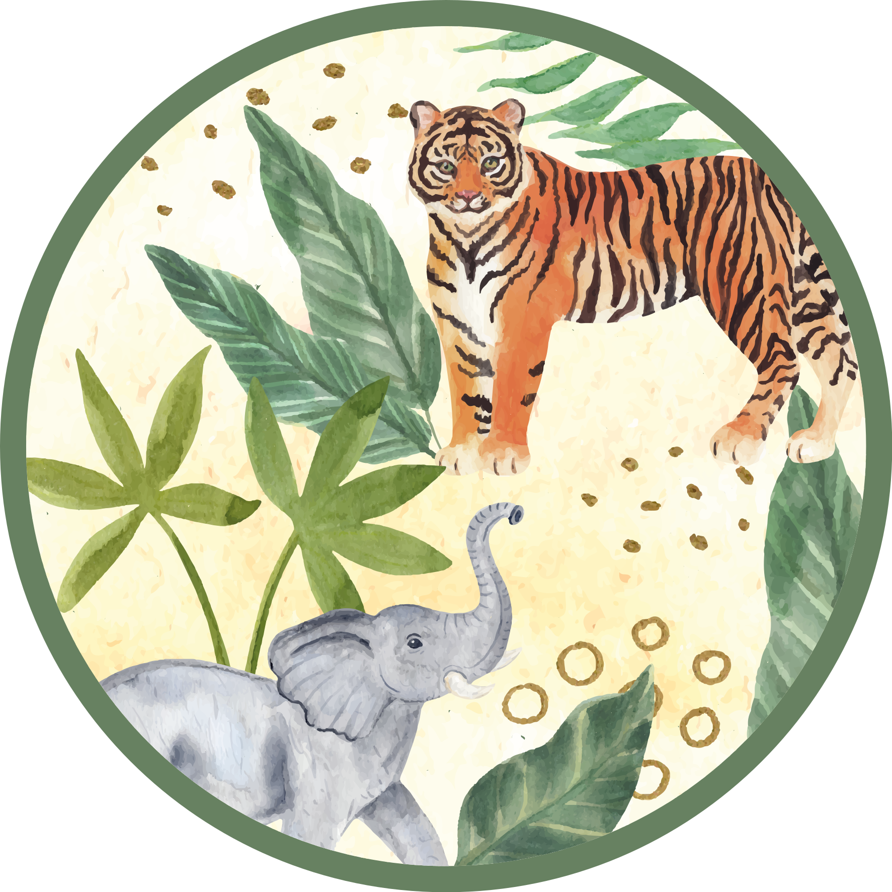 Tapis vinyle animal scène de faune tropicale - TenStickers