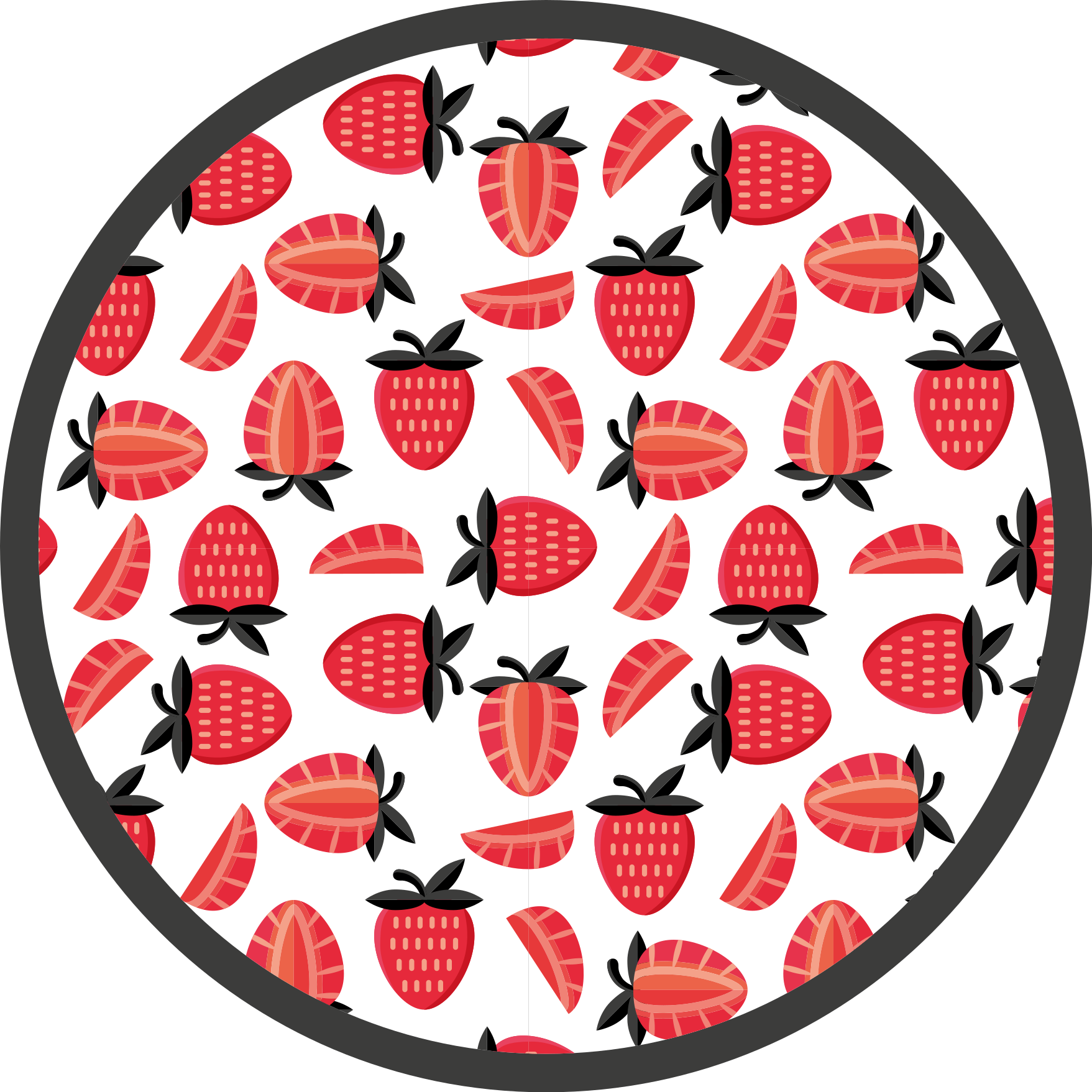 Tapis vinyle cuisine illustration de fraise - TenStickers