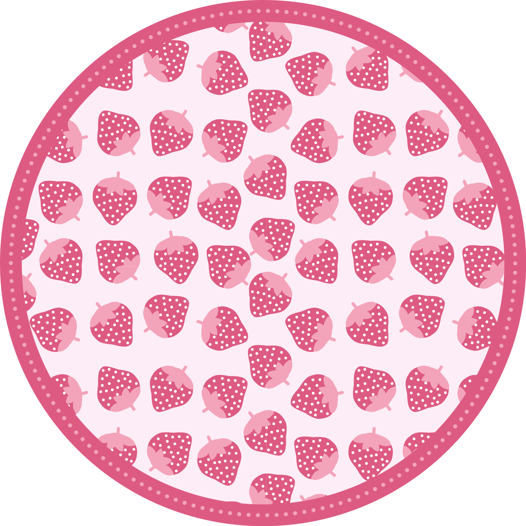 Tapis vinyle cuisine motif fraise sucrée - TenStickers