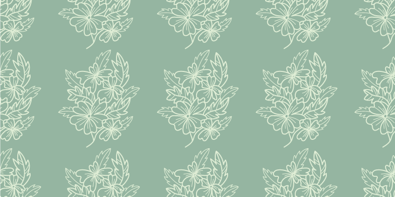 Tapis vinyle plantes éléments gracieux - TenStickers