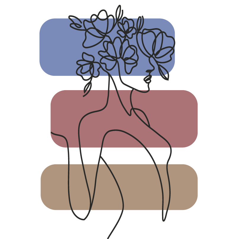 Tapis vinyle minimaliste contour botanique gracieux - TenStickers