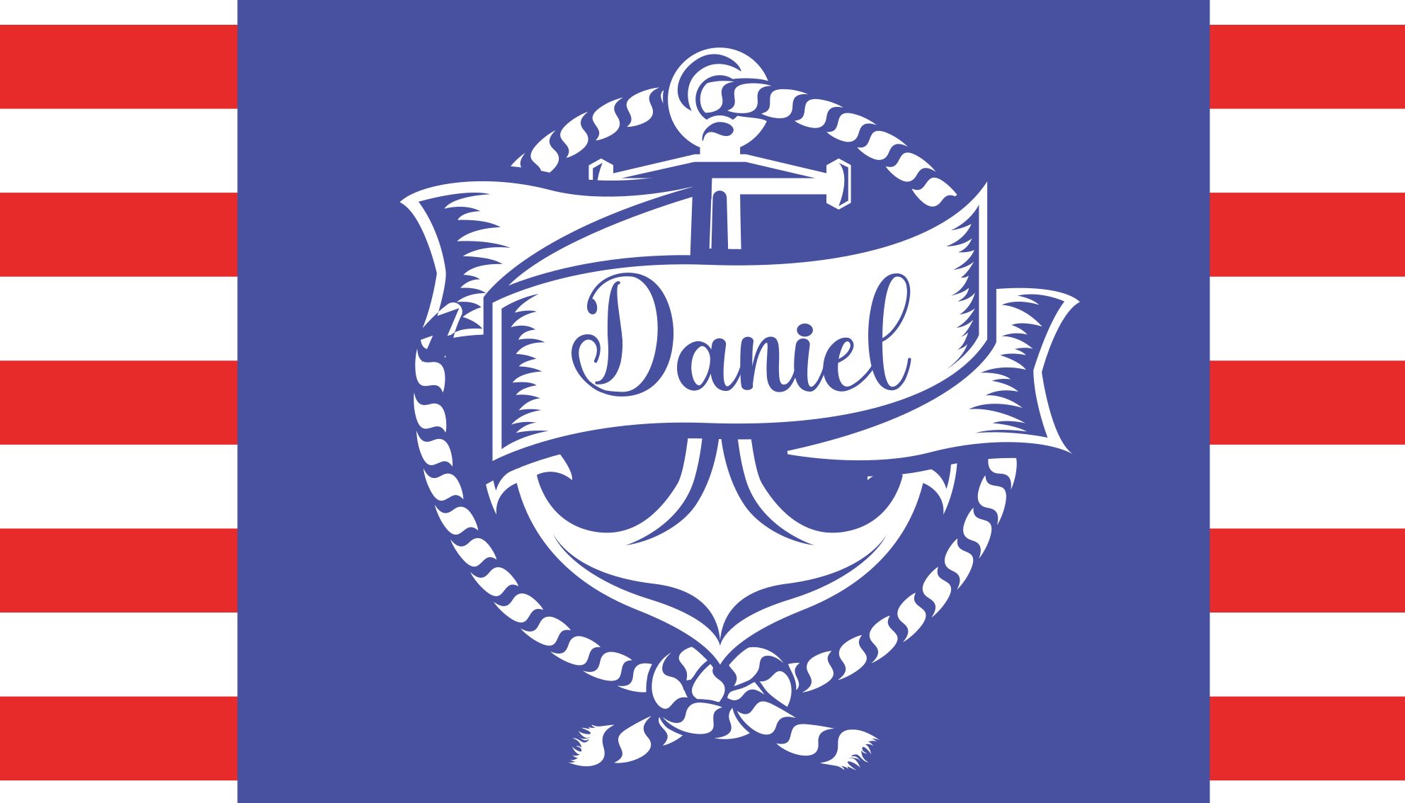 Tapis vinyle personnalisé conception d'ancre nautique - TenStickers