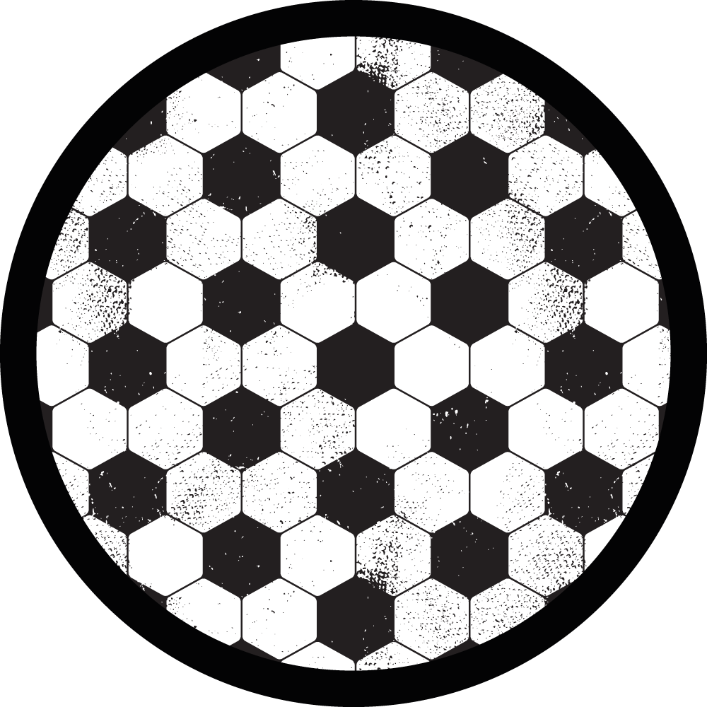 Tapis vinyle géométrique motif noir hexagonal - TenStickers