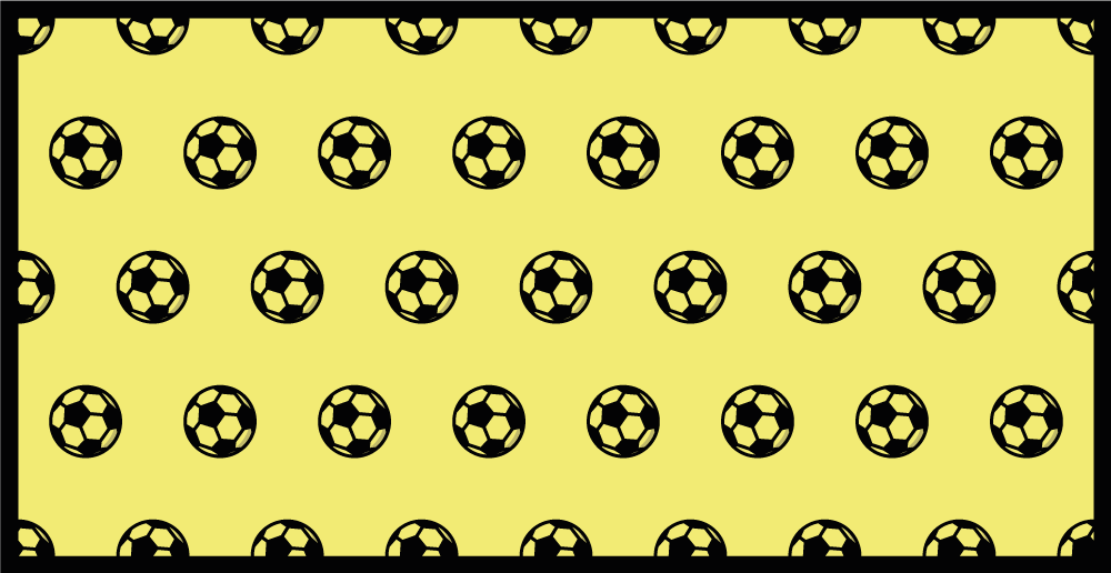 Tapis vinyle jeux motif de football jaune - TenStickers