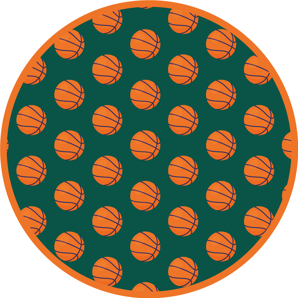 Tapis vinyle route idée de basketball - TenStickers