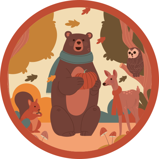 Tapis vinyle bébé amis des animaux de la forêt - TenStickers