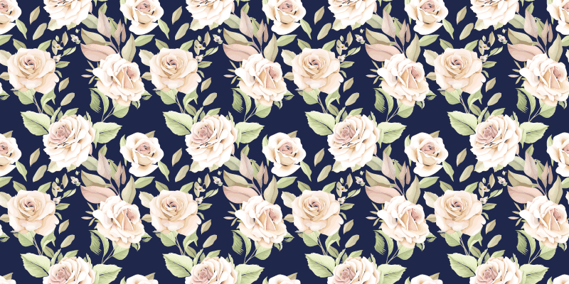 Tapis vinyle nature composante florale élégante - TenStickers