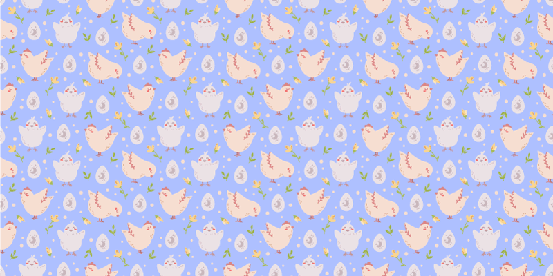 Tapis vinyle autres tapis motif de poulets ravissants - TenStickers