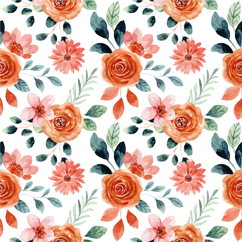 Tapis vinyle plantes délice fleuri - TenStickers