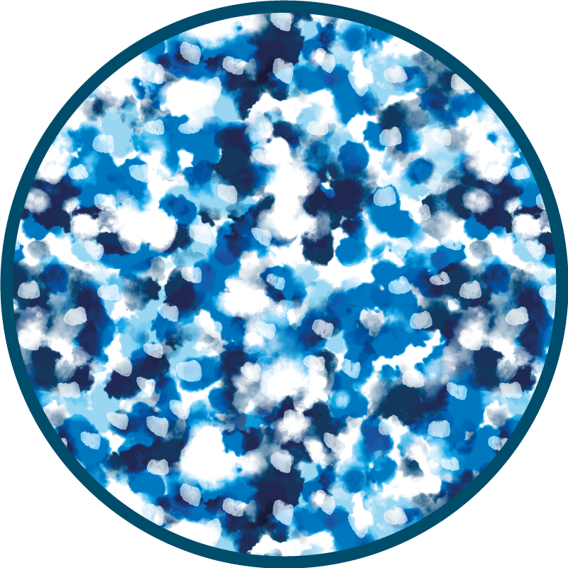 Tapis vinyle salle de bain conception de points bleus - TenStickers