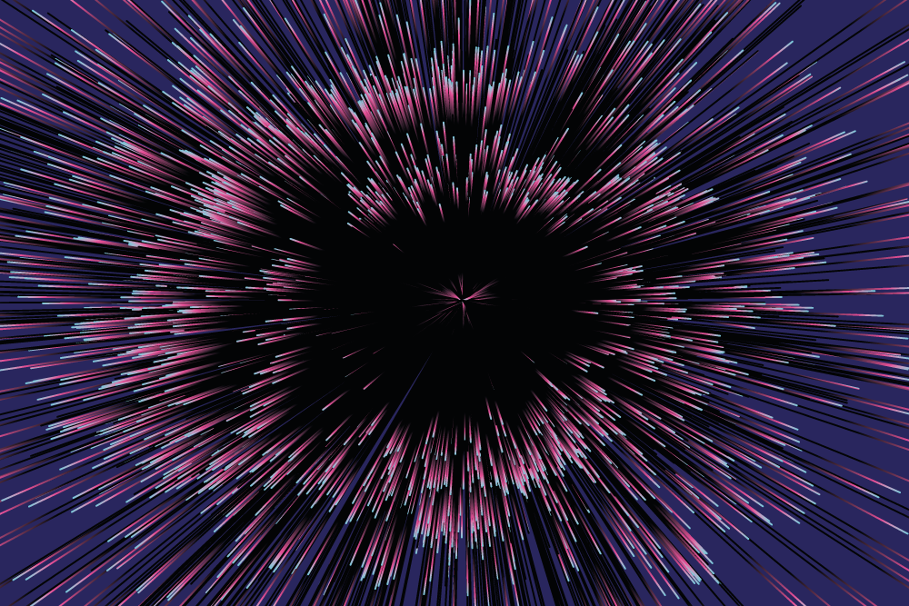 Tapis vinyle moderne Lignes radiales et abstrait - TenStickers