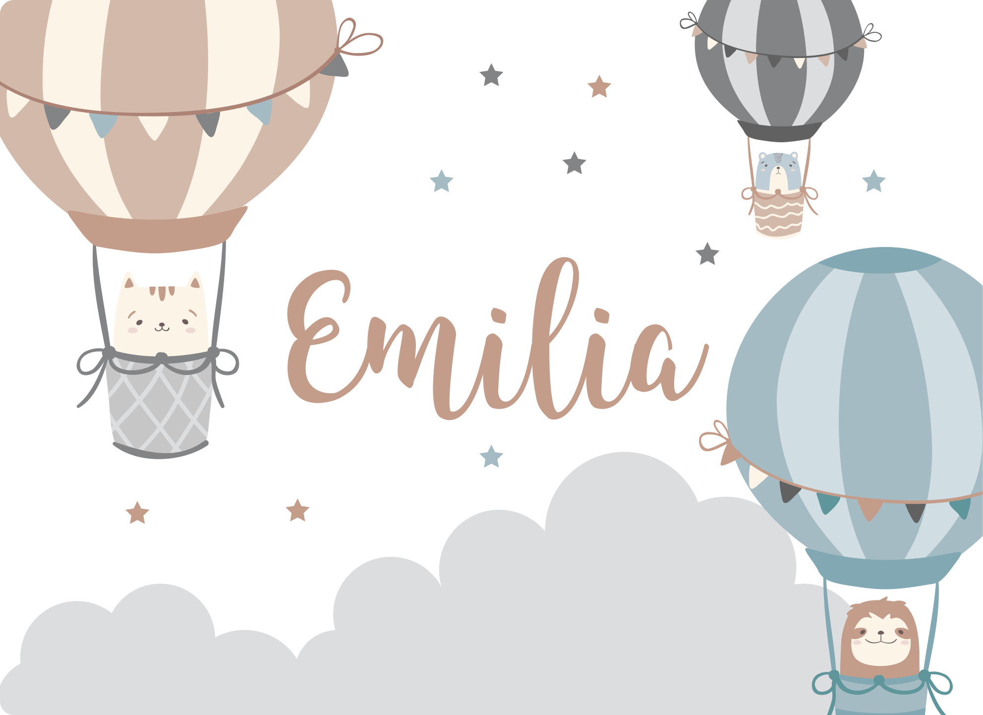 Tapis vinyle personnalisé ballons aériens - TenStickers