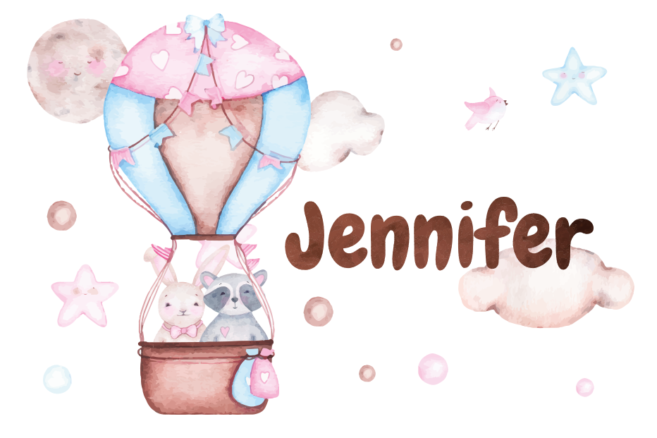 Tapis vinyle personnalisé montgolfière - TenStickers