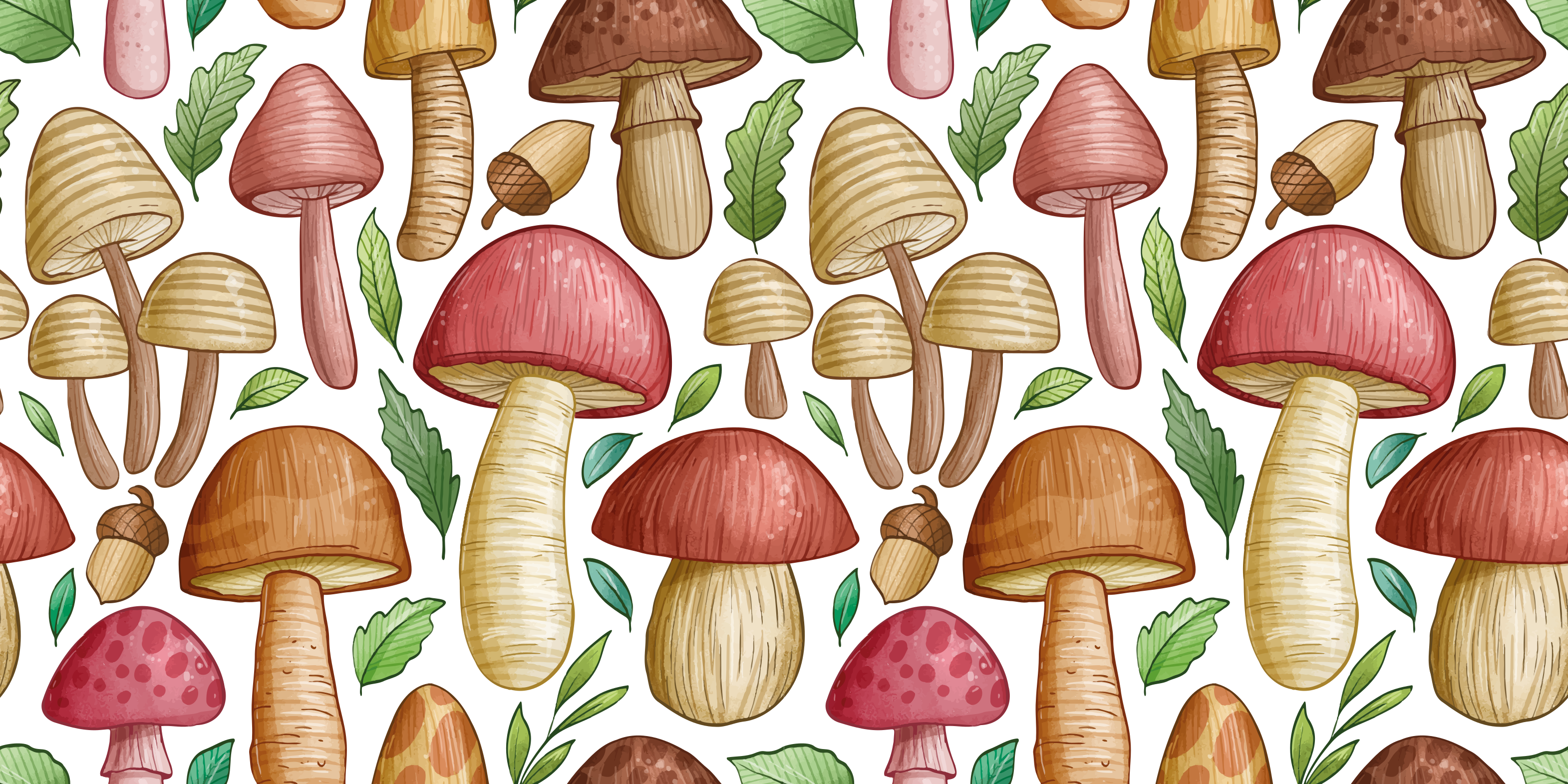 Tapis vinyle cuisine Collection de champignons différents - TenStickers