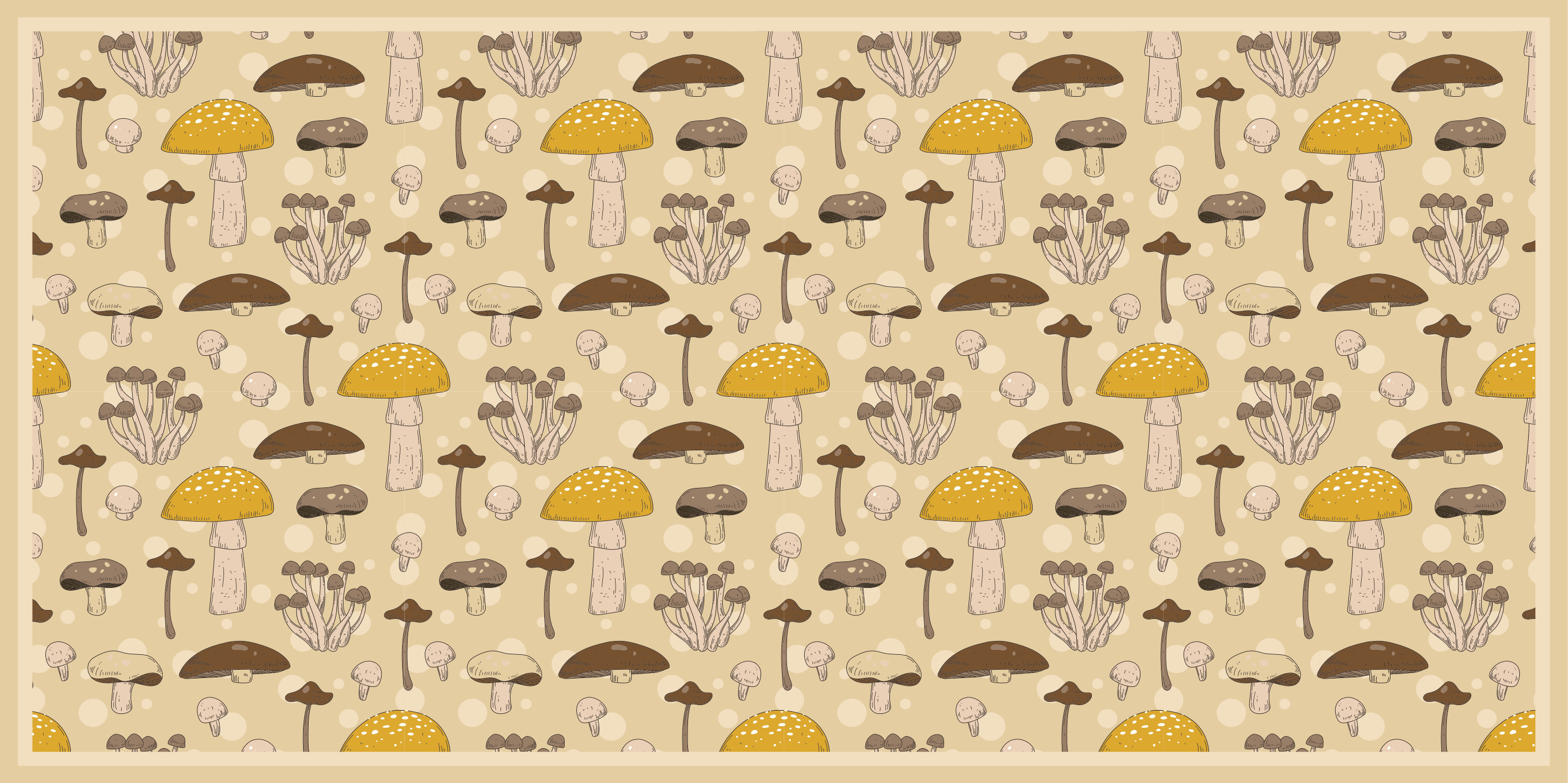 Tapis vinyle cuisine motif de forêt de champignons - TenStickers