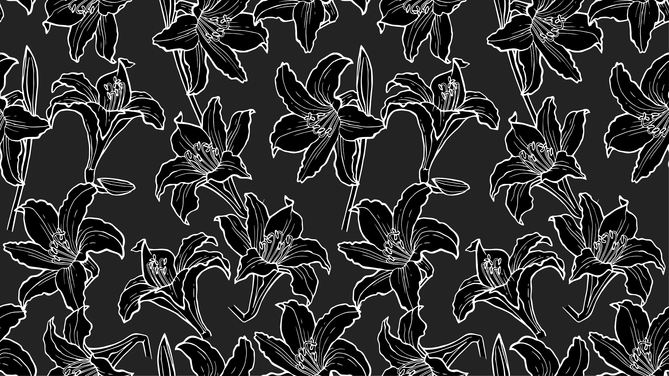 Tapis vinyle plantes composition florale noire - TenStickers