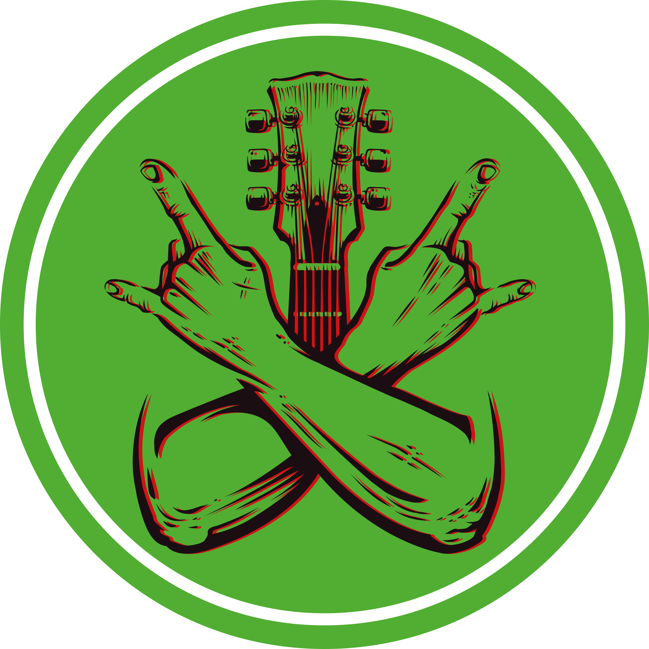 Tapis vinyle rond œuvre d'art avec geste de bascule - TenStickers