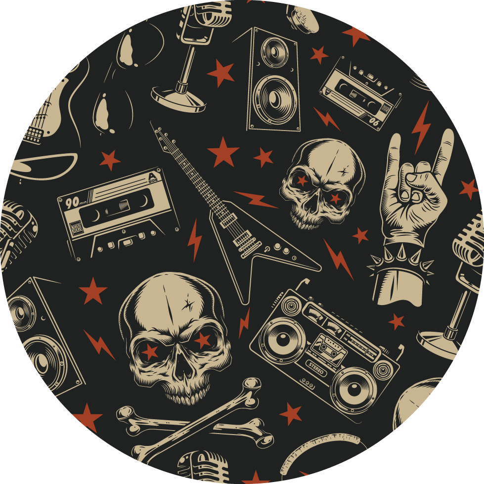 Tapis vinyle ado style de musique rock - TenStickers