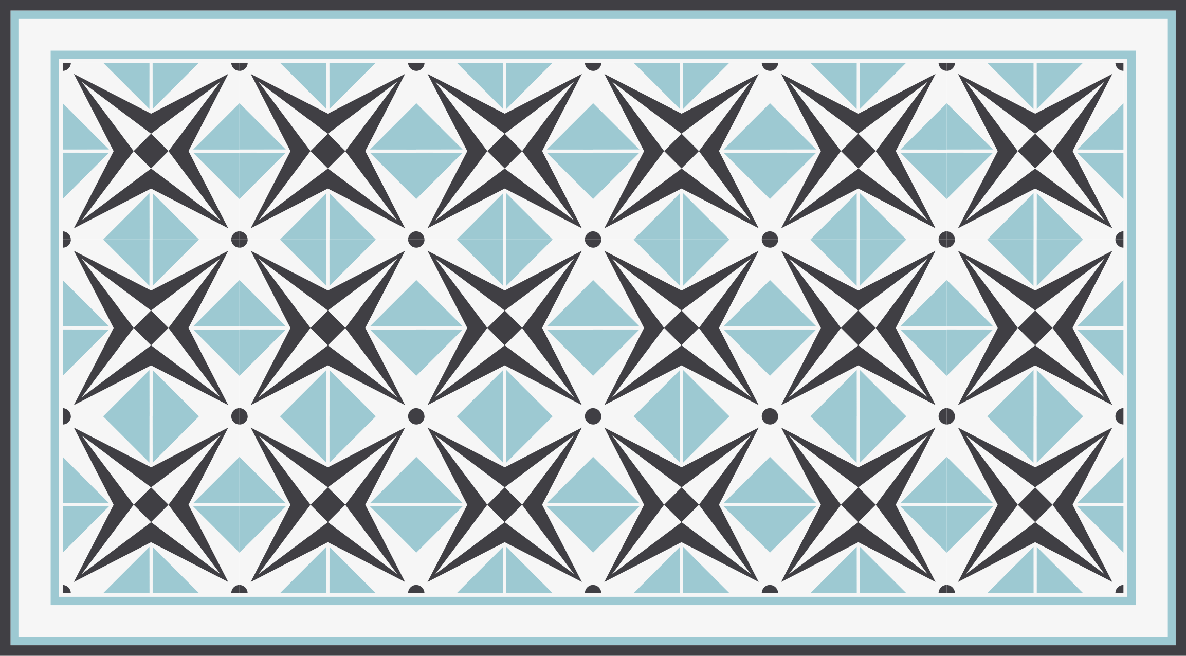 Tapis mosaique vinyle motif étoile bleu - TenStickers