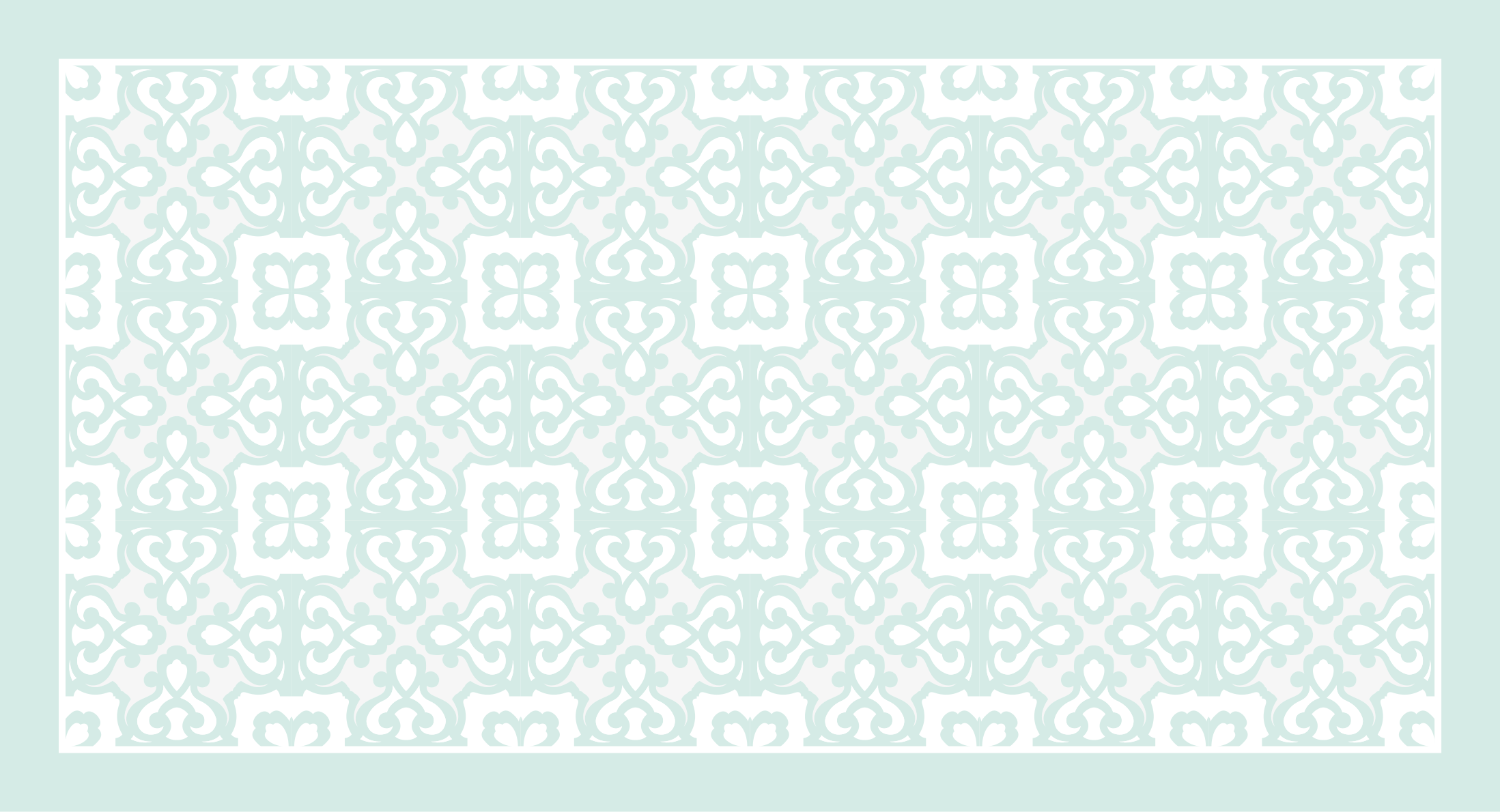 Tapis vinyle carreaux de ciment turquoise élégante - TenStickers