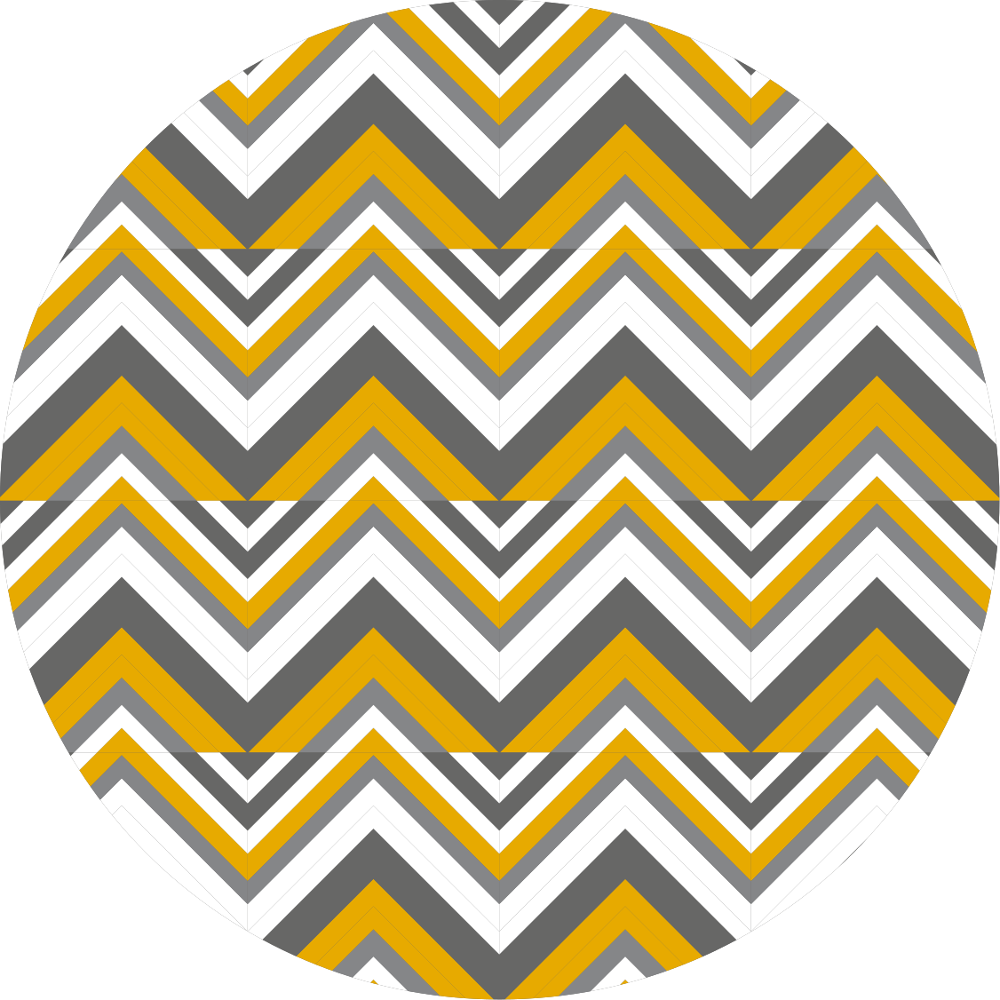 Tapis vinyle géométrique chevrons gris et jaune - TenStickers