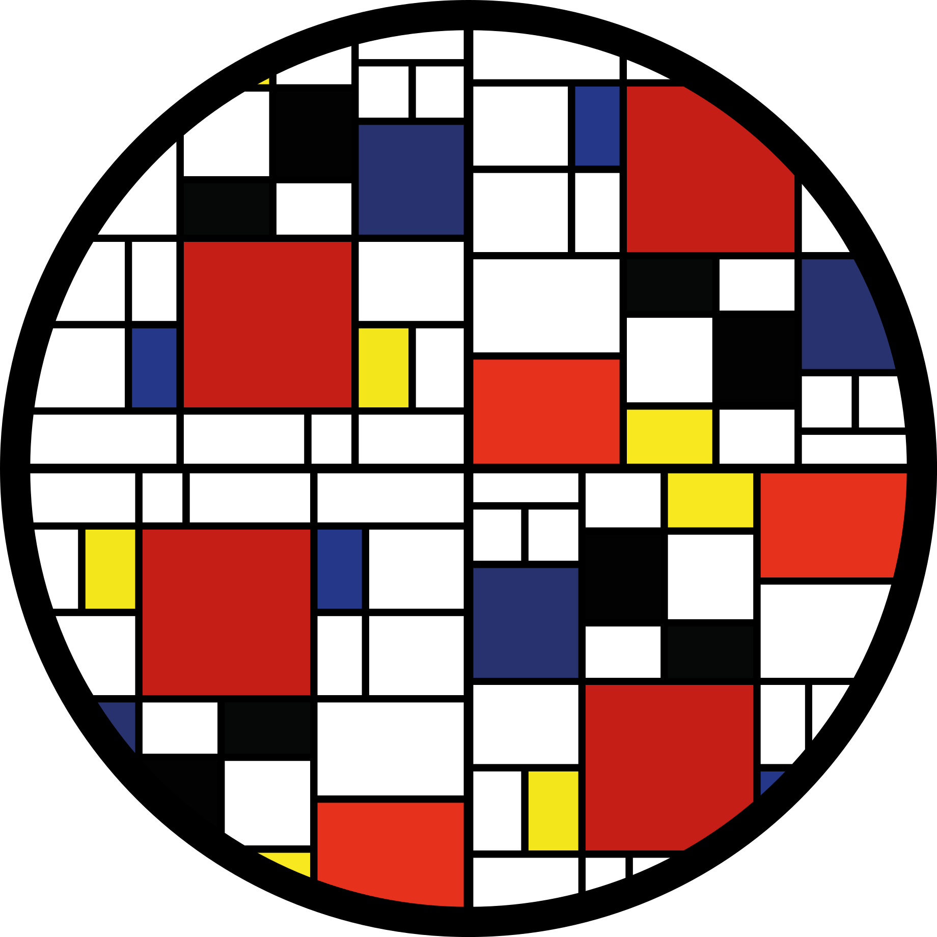 Tapis vinyle design moderne agencement de blocs couleurs - TenStickers