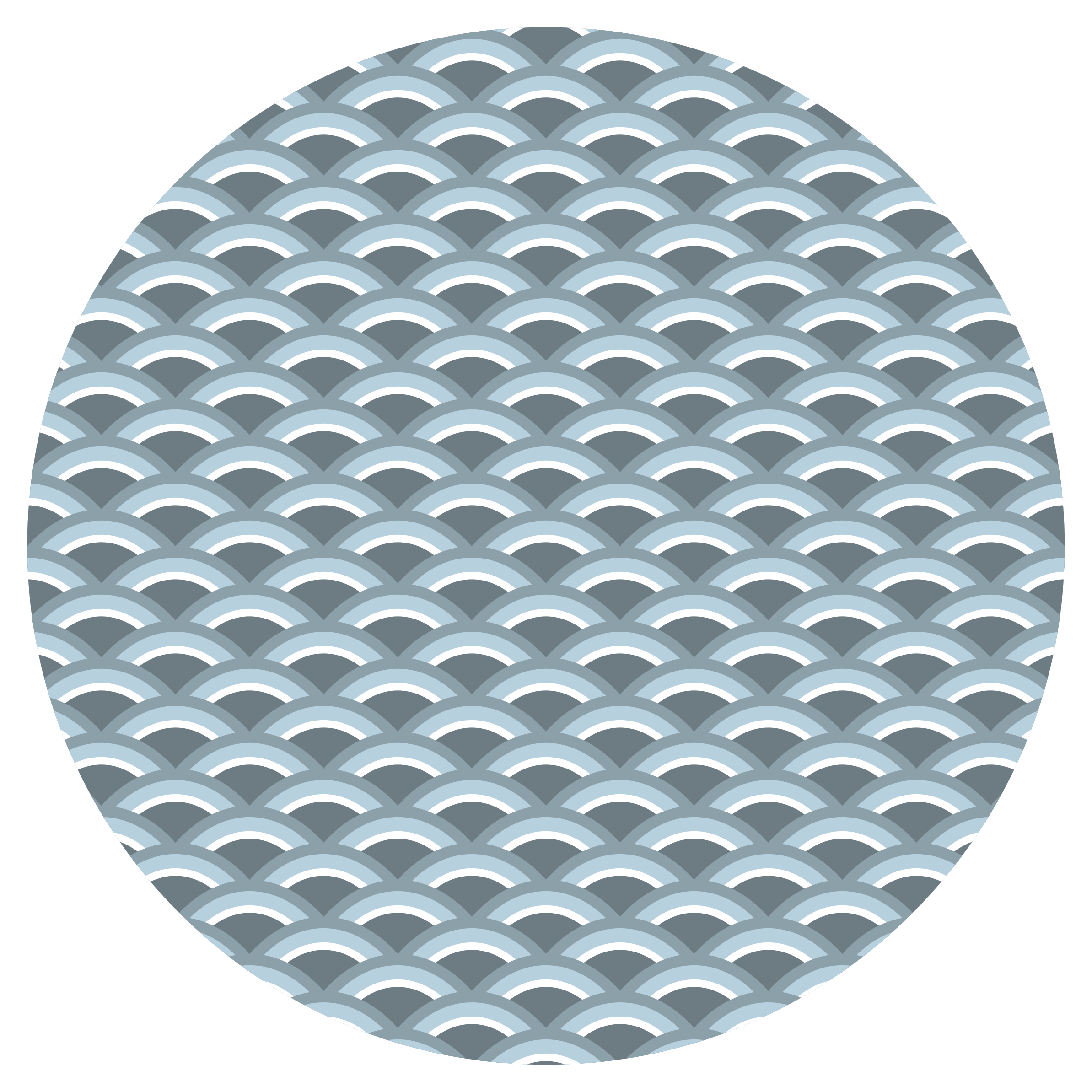 Tapis vinyle géométrique motif de vague - TenStickers