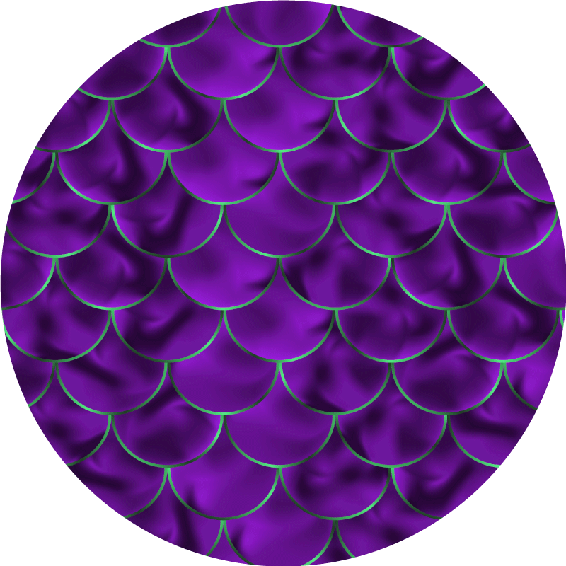 Tapis vinyle rond motif coquille violet - TenStickers