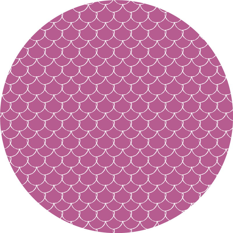 Tapis vinyle texture motif festonné rose - TenStickers