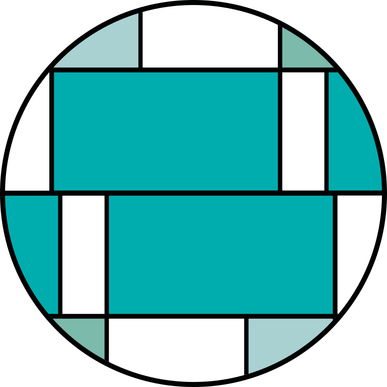 Tapis vinyle design moderne motif géométrique turquoise - TenStickers