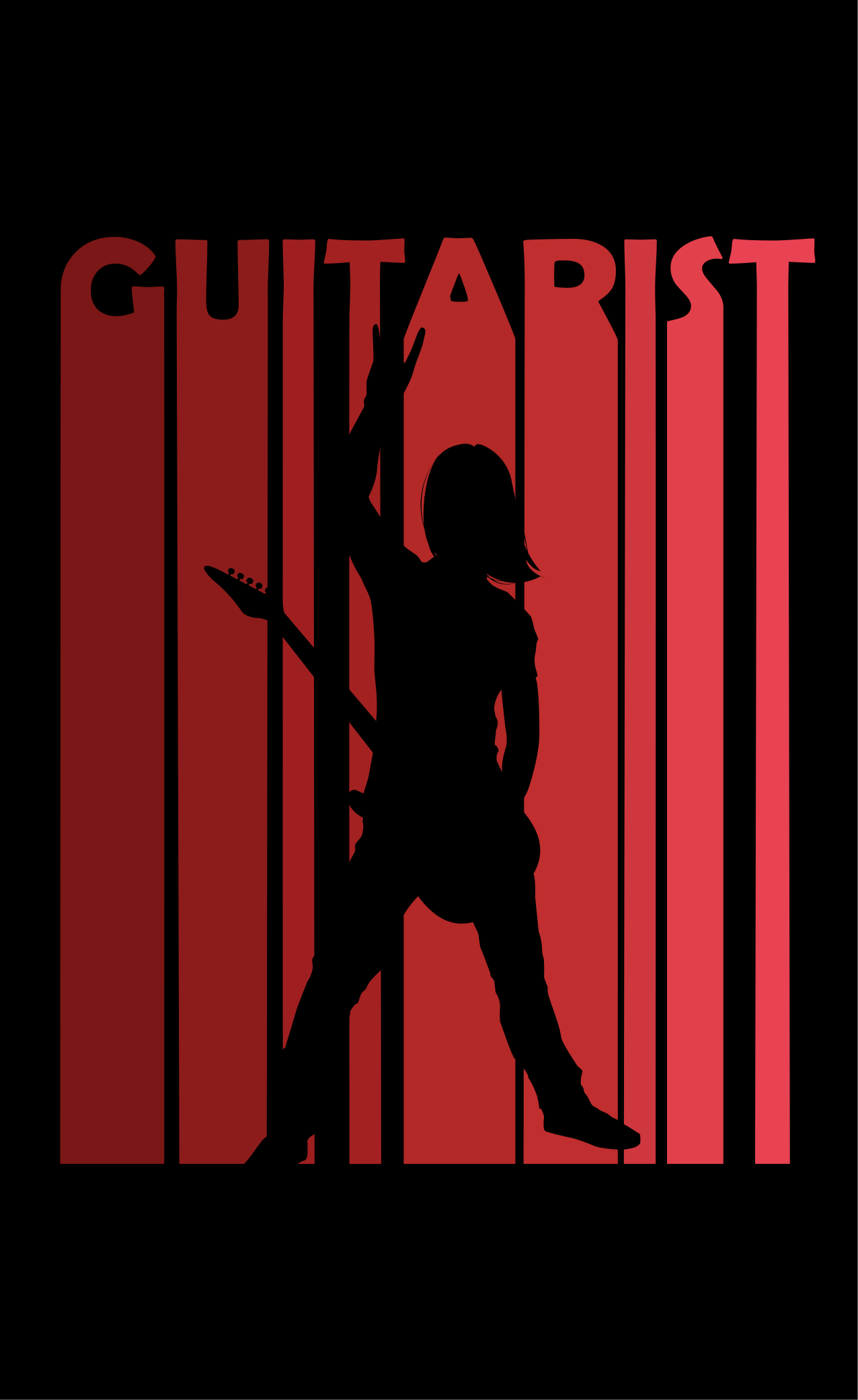 Tapis vinyle texture silhouette de guitariste - TenStickers