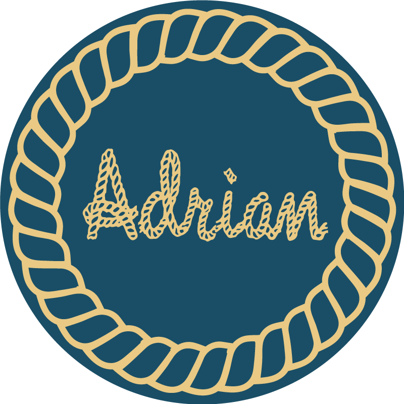 Tapis vinyle autres tapis nom nautique circulaire - TenStickers