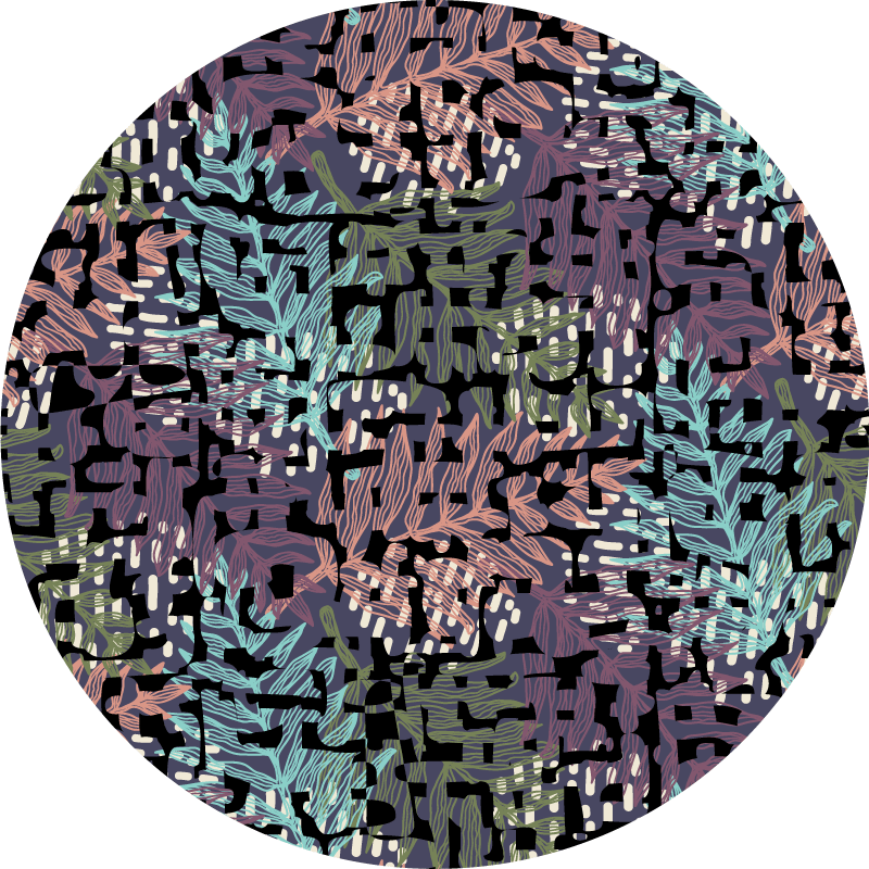 Tapis vinyle plantes éléments botaniques feuillus - TenStickers