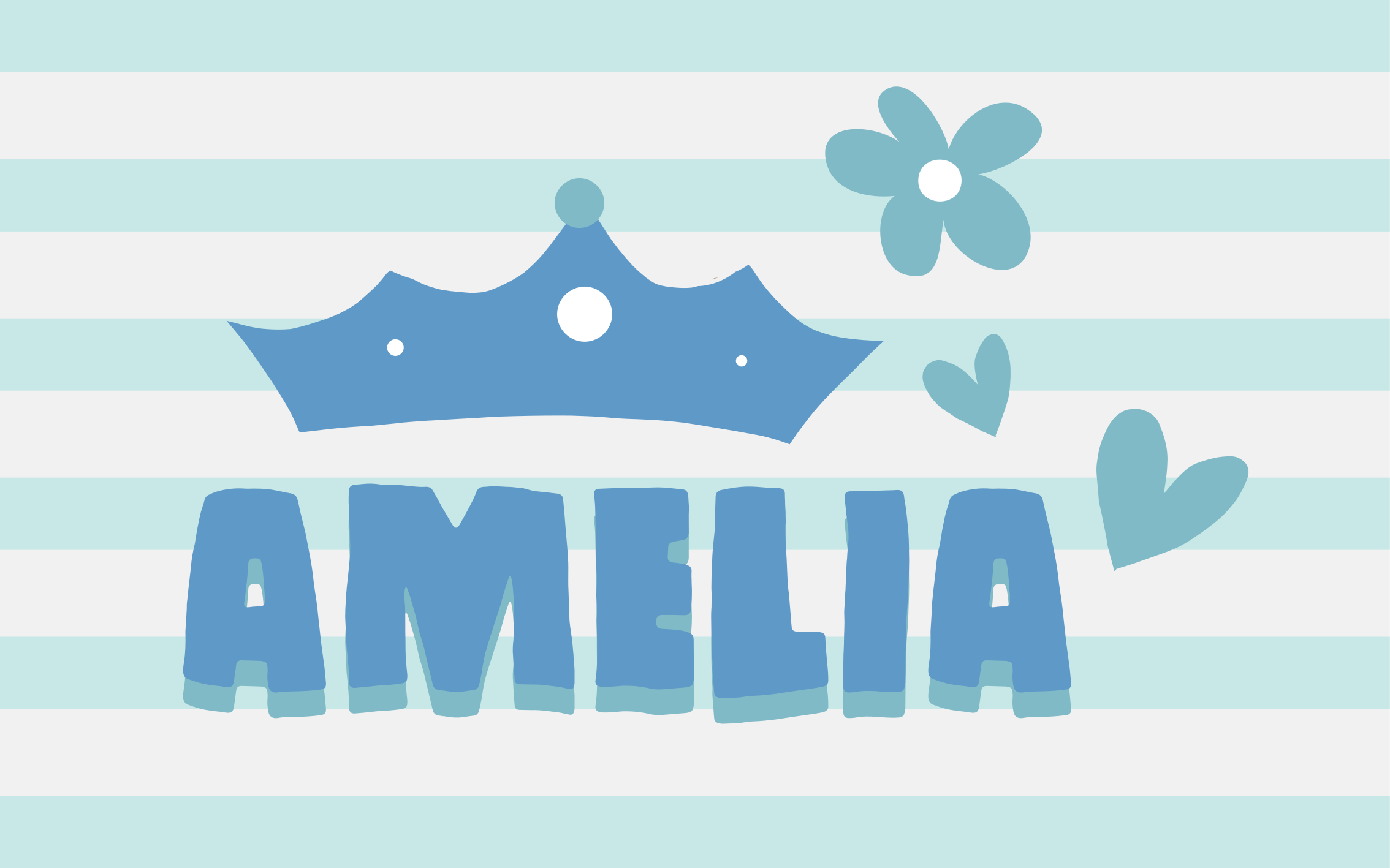 Tapis vinyle personnalisé placement du nom de la couronne - TenStickers