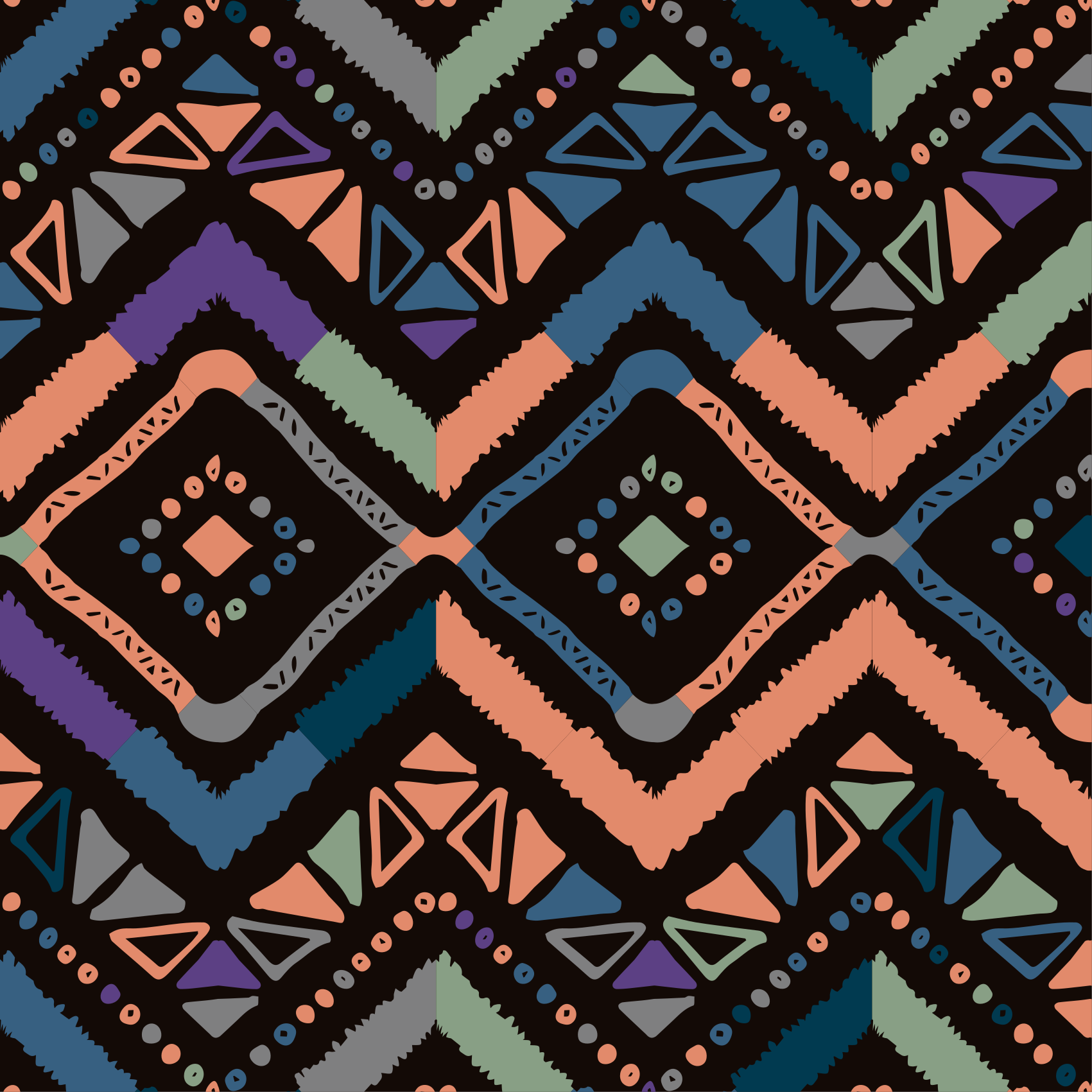 Tapis vinyle nordique sections de couleurs géométriques - TenStickers