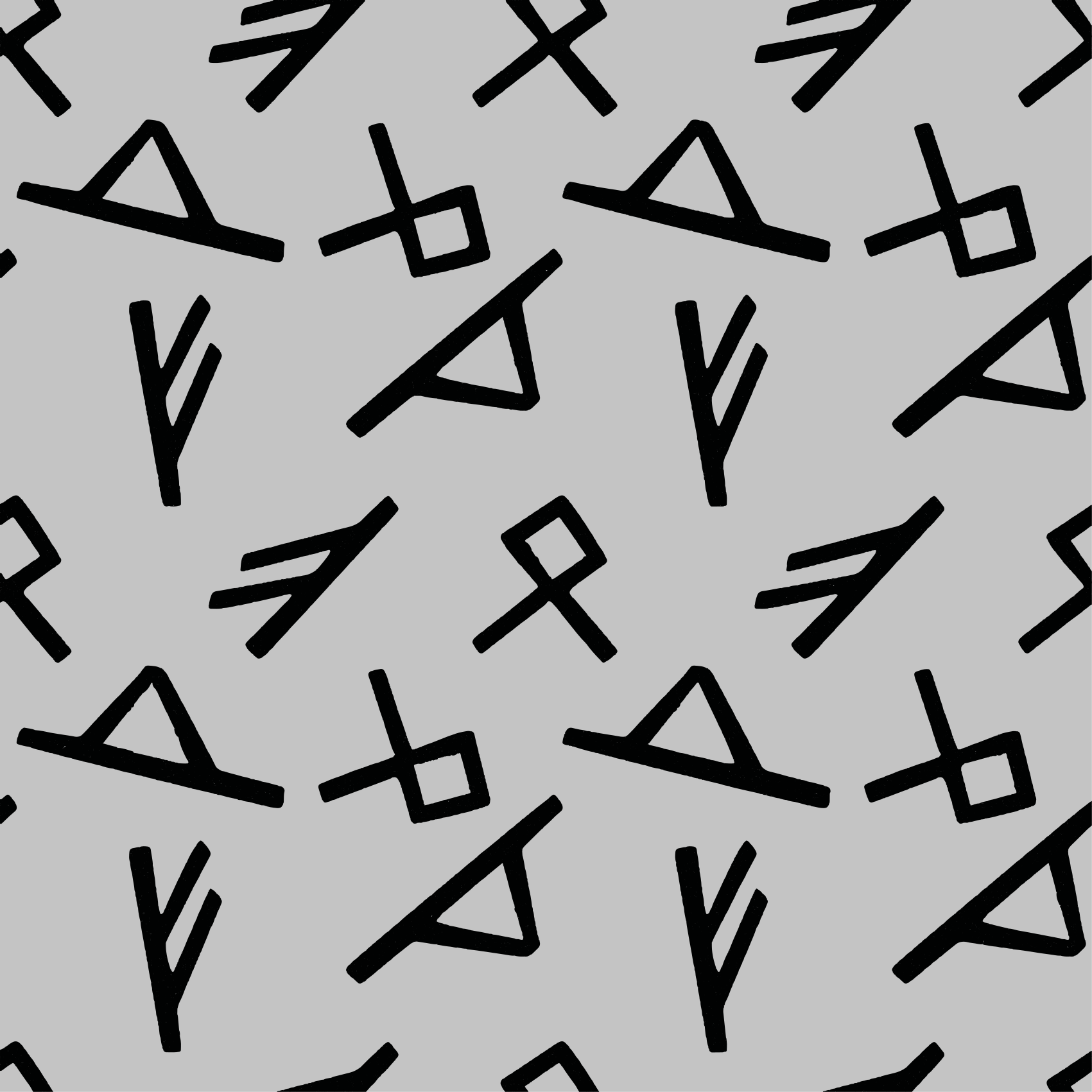 Tapis vinyle géométrique formes noires élégantes - TenStickers