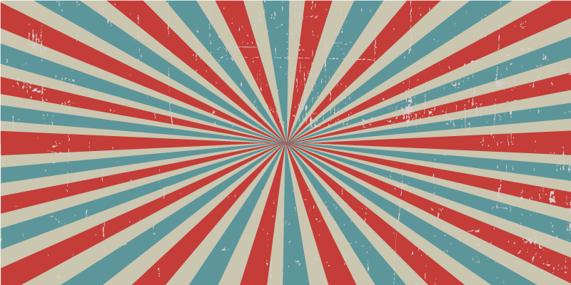 Tapis vinyle vintage chambre enfant bleu et rouge - TenStickers