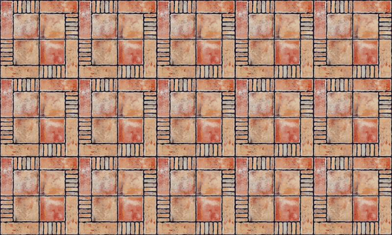 Tapis vinyle carreaux de ciment motifs hachurés - TenStickers