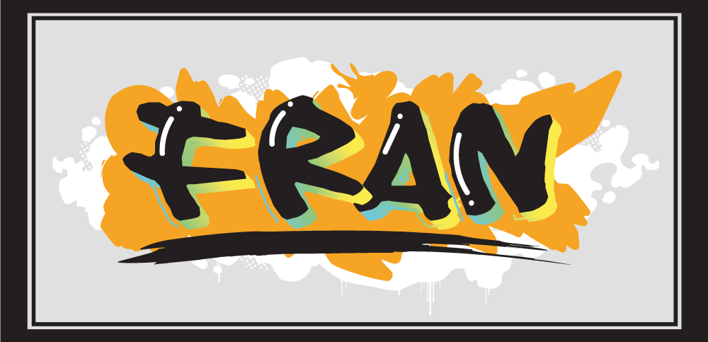 Tapis vinyle personnalisé nom de l'art - TenStickers