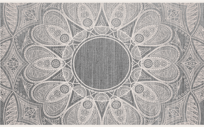 Tapis vinyle mandala motif rond sophistiqué - TenStickers